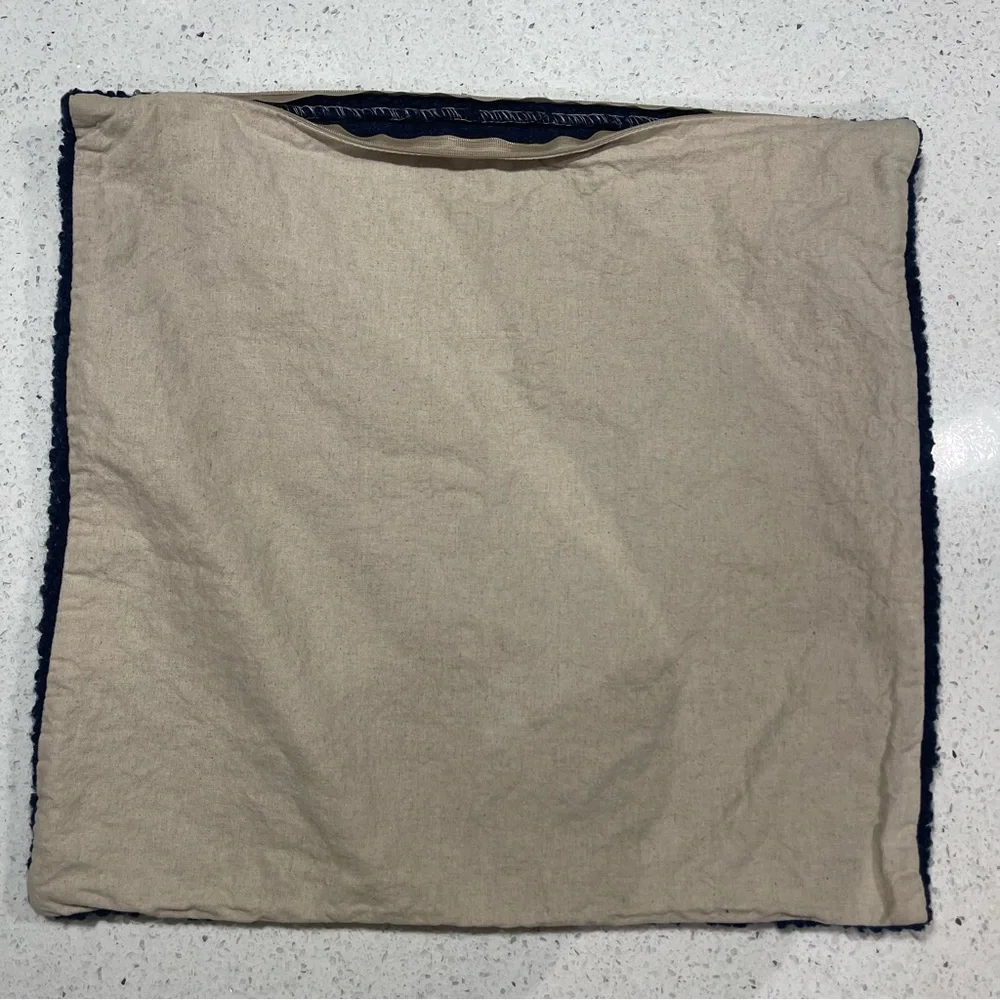 West Elm Navy Blue Cozy Boucle Pillow Cover